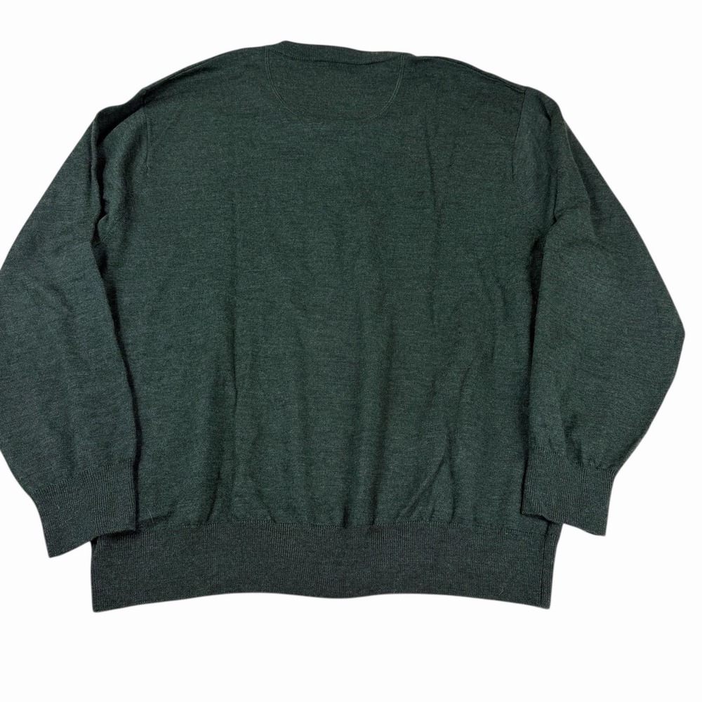 Orvis Sweater Mens Size XL Hunter Green Merino Wool V-Neck Pullover Shirt Soft - Picture 6 of 6